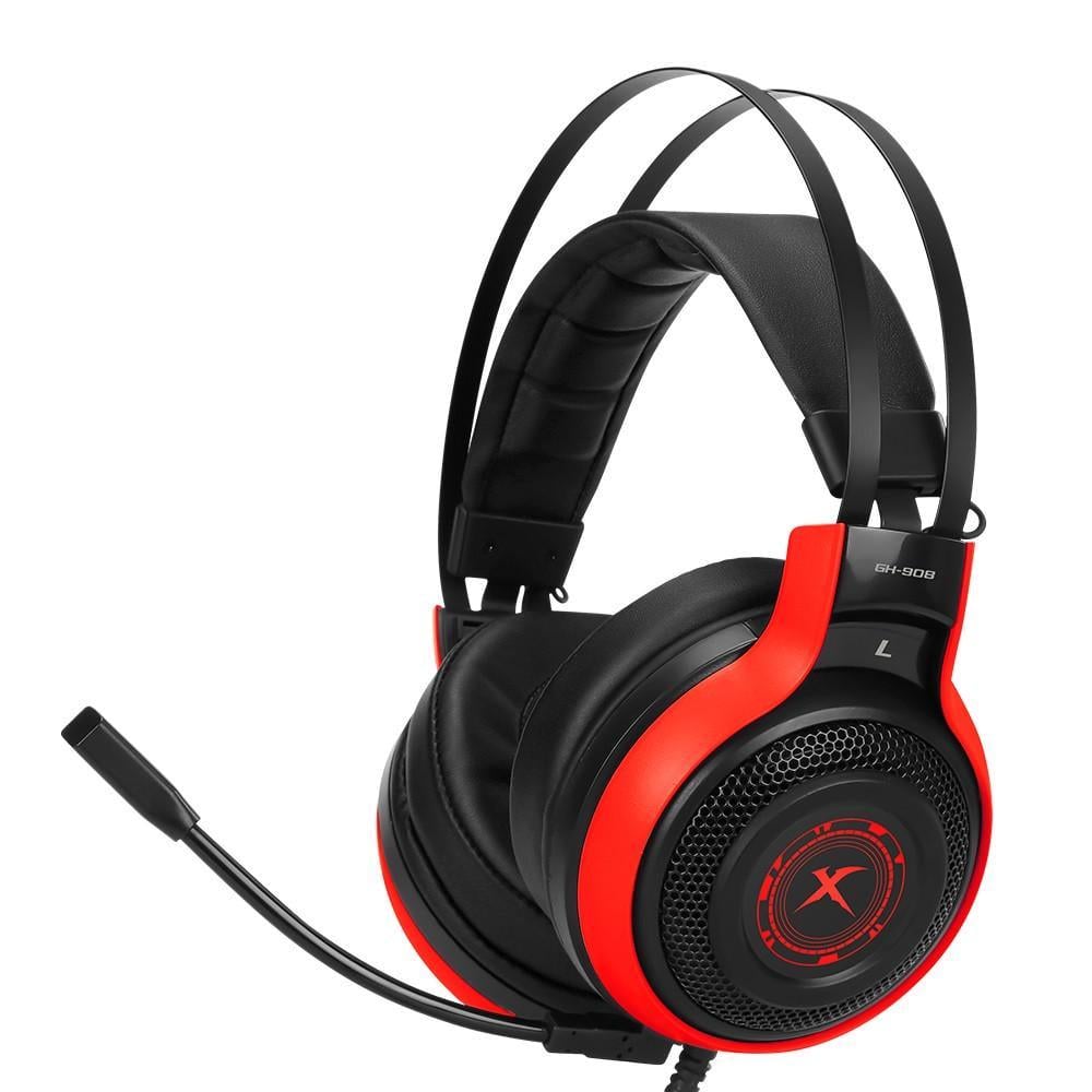 Наушники игровые XTRIKE ME Gaming RGB Backlight GH-908, черно-красные