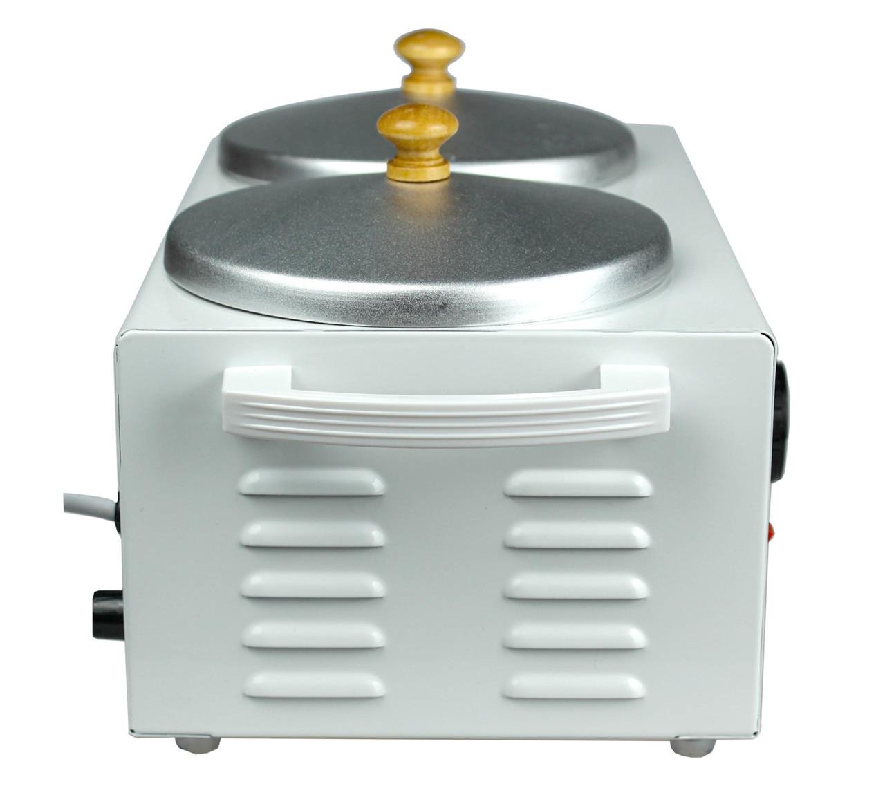 Воскоплав банковий для воску та пасти на 2 банки по 400 мл з терморегулятором 200 Вт Білий (SM-187) - фото 5