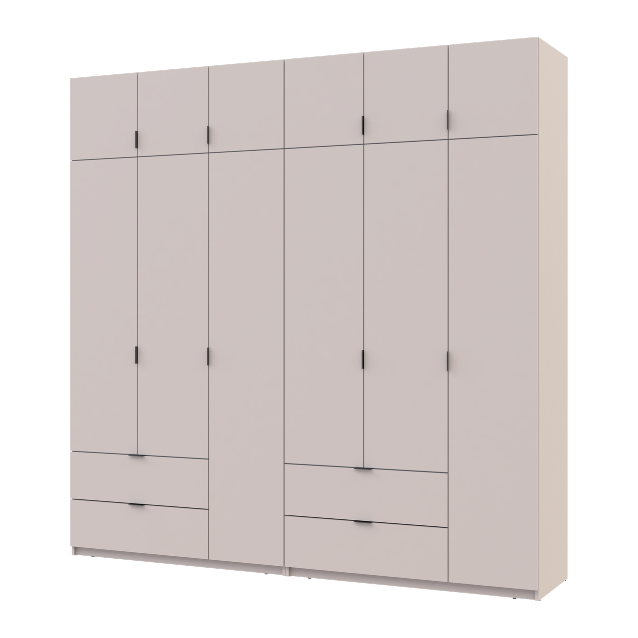 Шкаф для одежды распашный Doros Лукас 3+3 ДСП 240х50х240 см Кашемир (42005108)