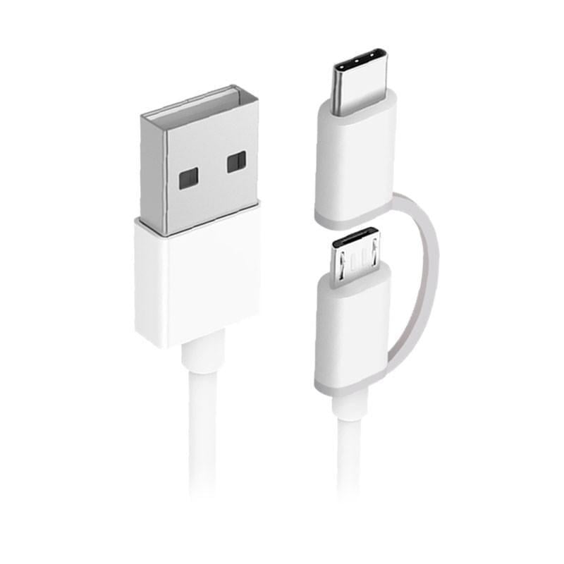 Кабель ZMI USB-Micro-USB/Type-C 30 см Белый (113701)