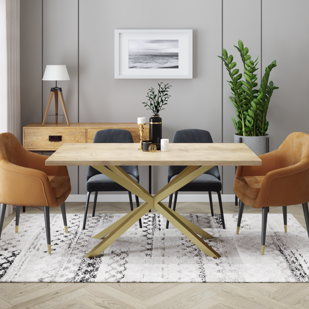 Каркас для стола из металла 1000х550 мм H 730 мм Золотой (1199) - фото 3