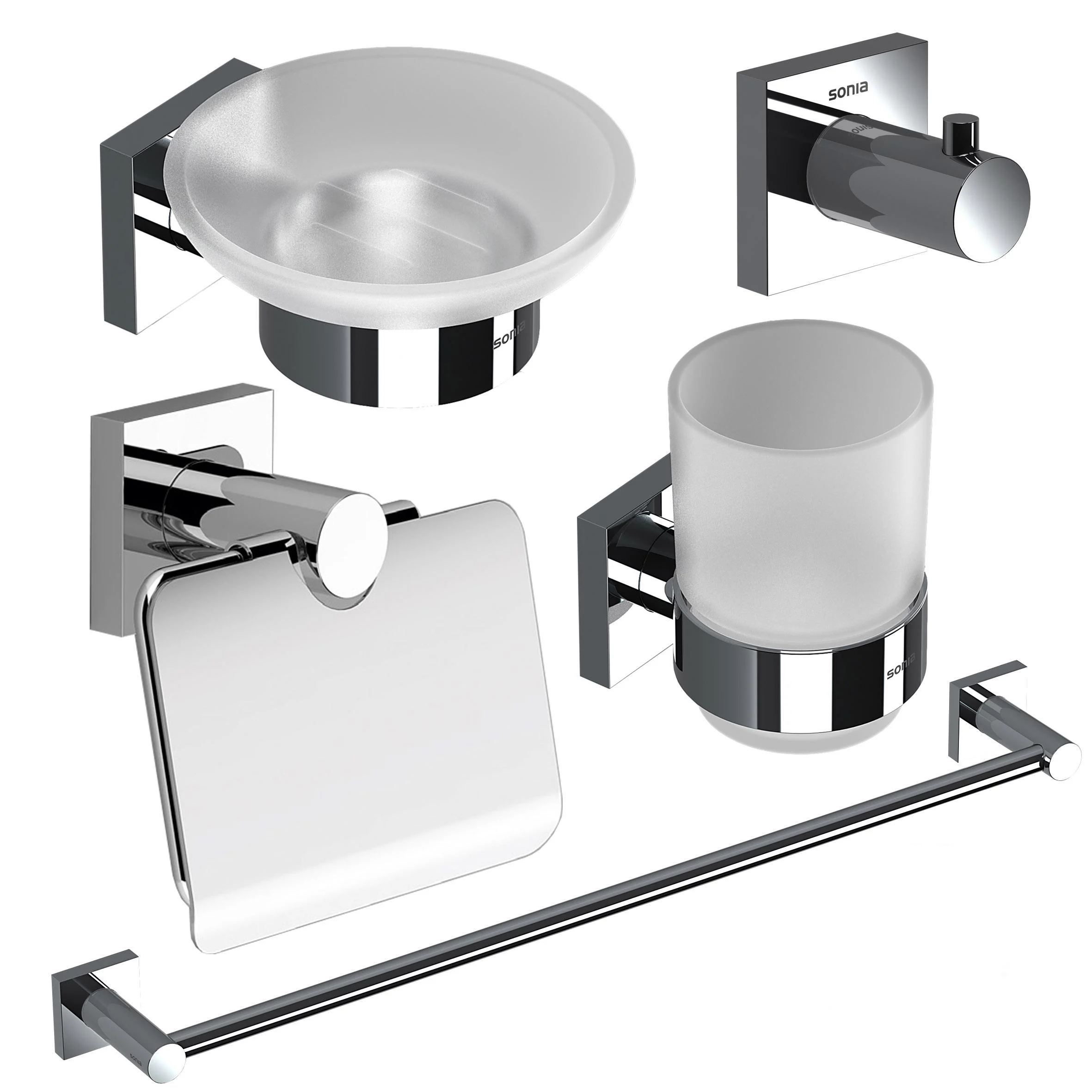 Набор аксессуаров для ванной SONIA LINE KIT 5 предметов (183180)