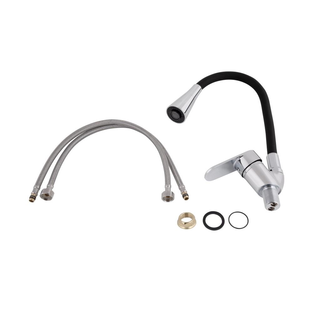 Смеситель для кухни гибкий Continent Pul i16 Черный (28711028) - фото 8 Смеситель для кухни гибкий Continent Pul i16 Черный (28711028) - фото 8