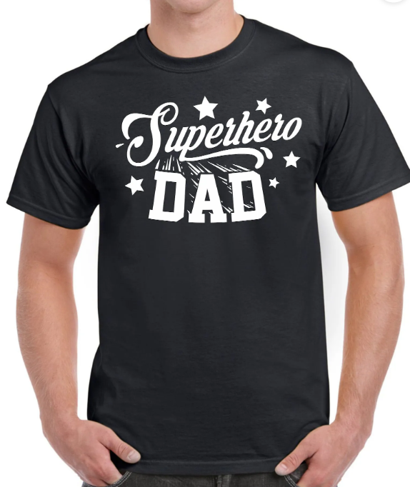 Футболка мужская Stedman с принтом Superhero Dad для отца XXXL Черный (ПАПА44-6)