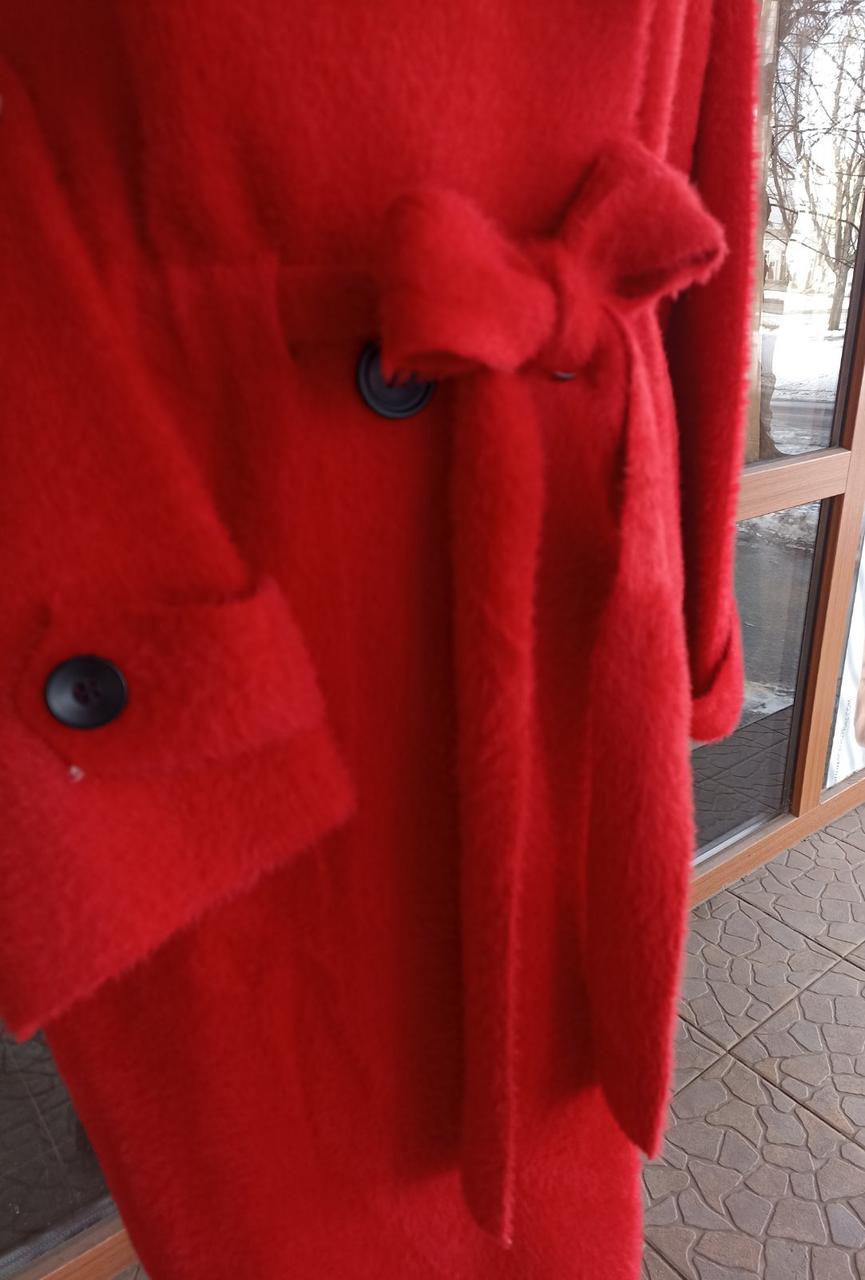 Пальто-кардиган жіноче T112k на гудзиках з поясом р. 48/50 Червоний - фото 3 Пальто-кардиган жіноче T112k на гудзиках з поясом р. 48/50 Червоний - фото 3