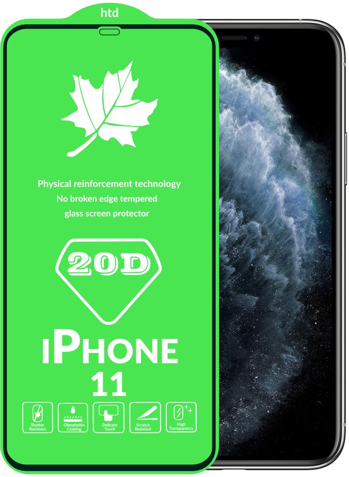 Защитное стекло 20D Glass iPhone 11 большой радиус (15794)