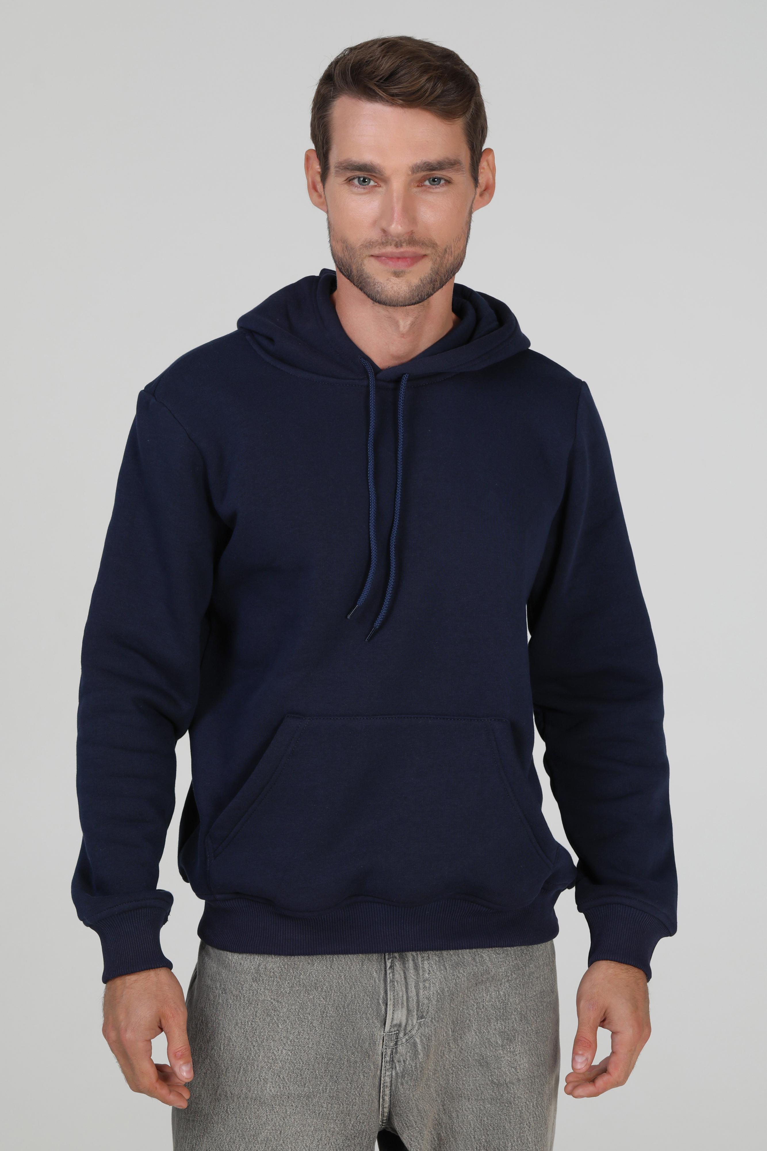 Худі утеплений RAY BASIC U0401 UNISEX XXL Темно-синій