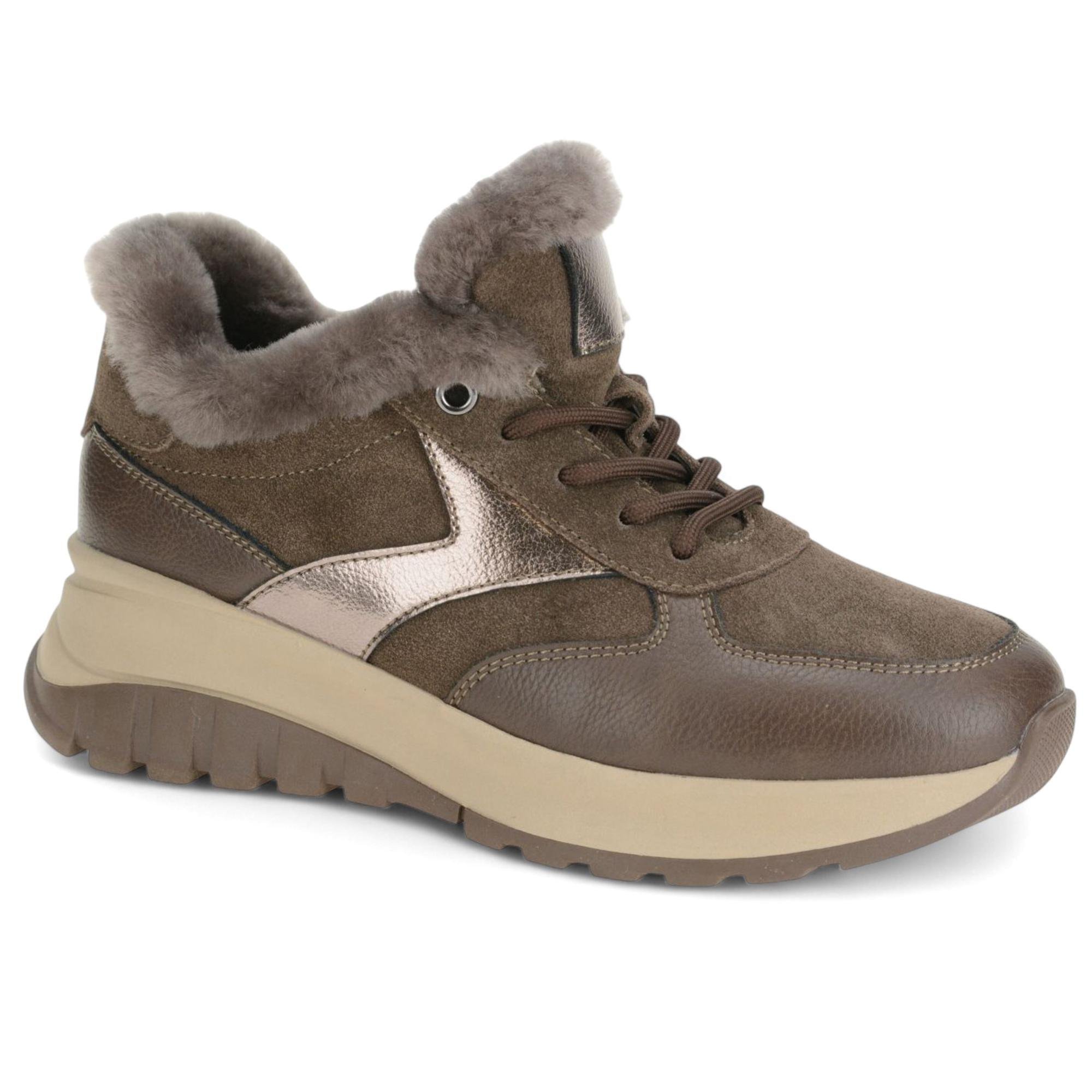 Кроссовки женские зимние Wollen р. 36 Коричневый (013888-36)