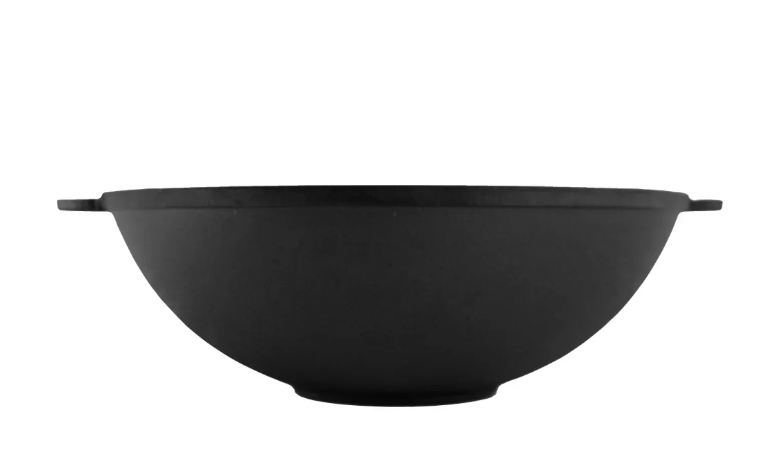 Туристичний казан чавунний Brizoll WOK 8 л Чорний (W36)