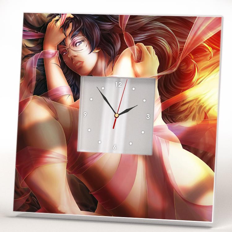 Часы Девушка в стиле аниме 260x260 мм (C03625)