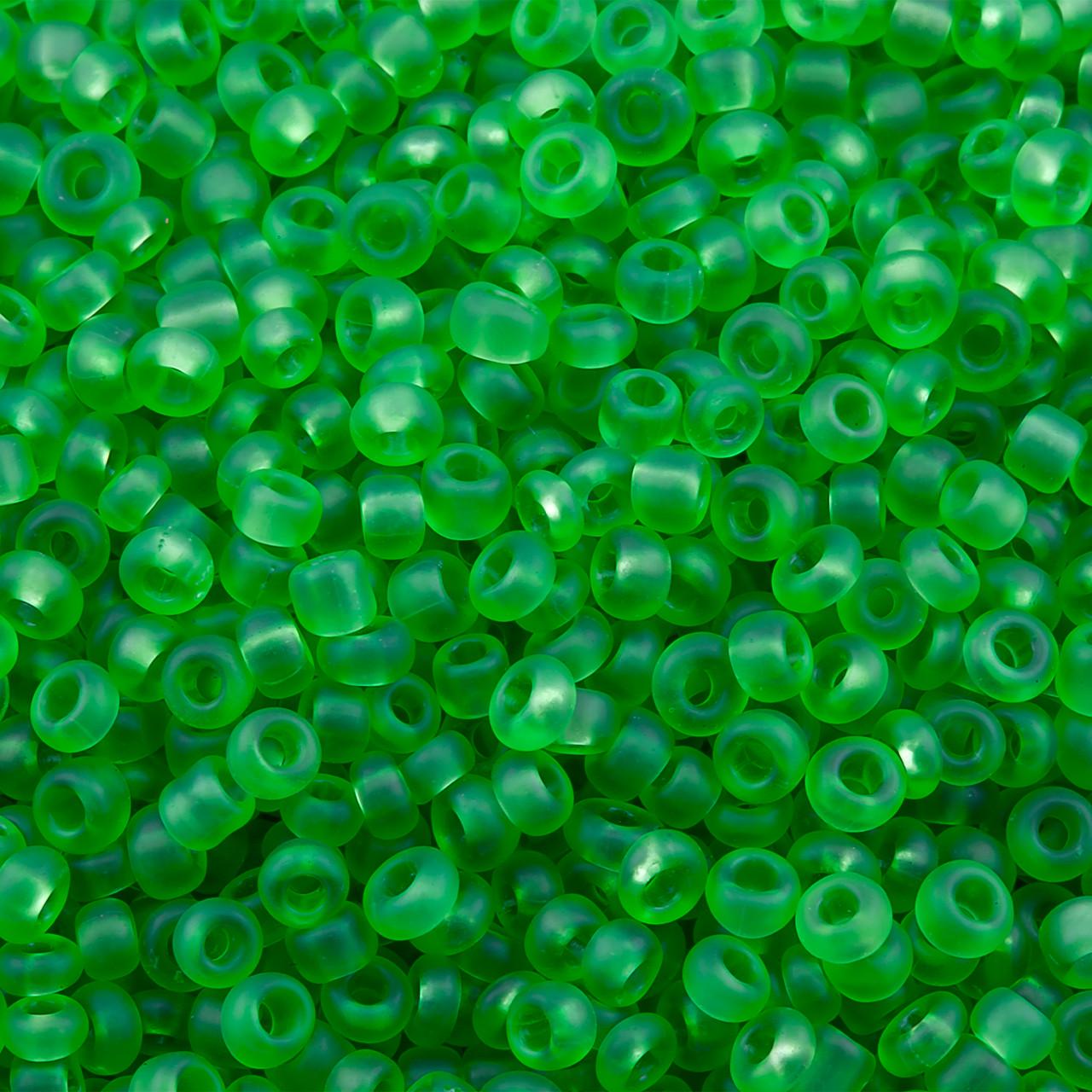 Бисер Матовый прозрачный 2 мм 25 г Зеленый (БР0002з05)