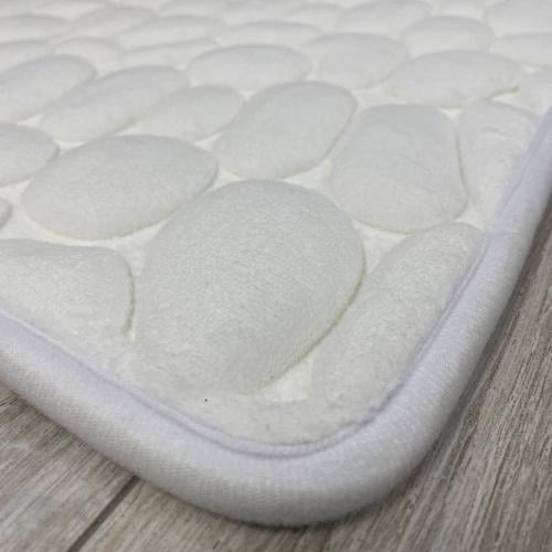 Набор ковриков в ванную и туалет Stone Premium Memory Foam 2в1 80х50/60х40 см Белый (NKPS0001) - фото 6