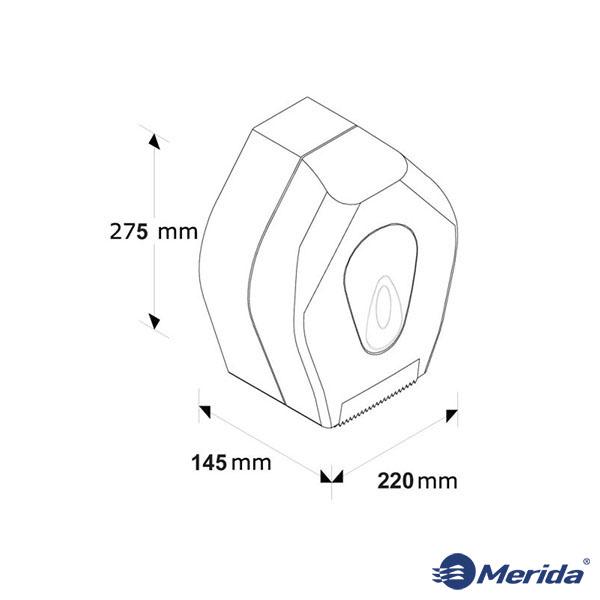 Тримач для туалетного паперу в рулонах Merida Mini Джамбо пластик - фото 2