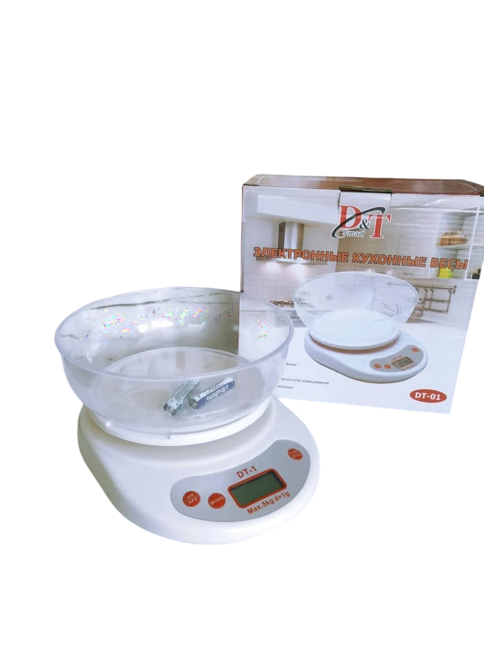 Весы кухонные с чашей DT Smart DT-02 до 5 кг Белый (DT-02)