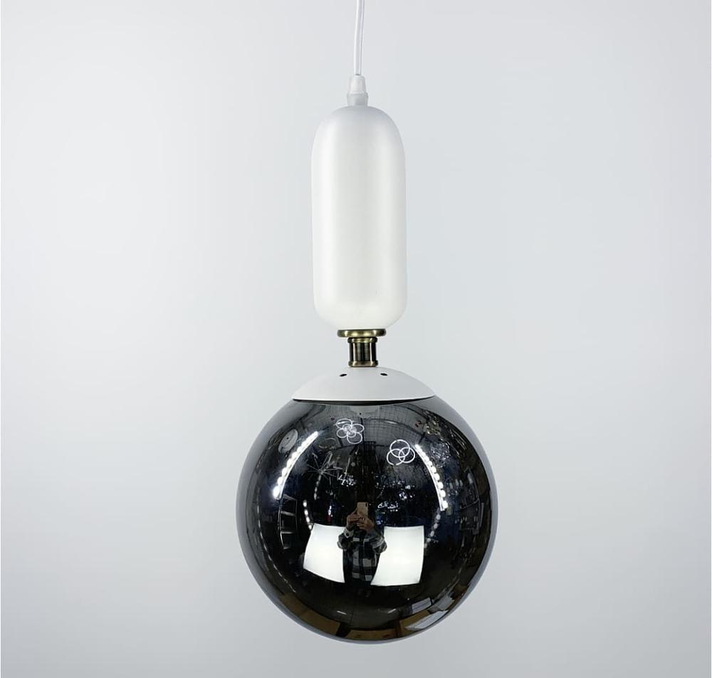 Підвісний світильник LineF з об'ємним плафоном Білий/Графітовий (12015/1 WT+GR) - фото 2 Підвісний світильник LineF з об'ємним плафоном Білий/Графітовий (12015/1 WT+GR) - фото 2