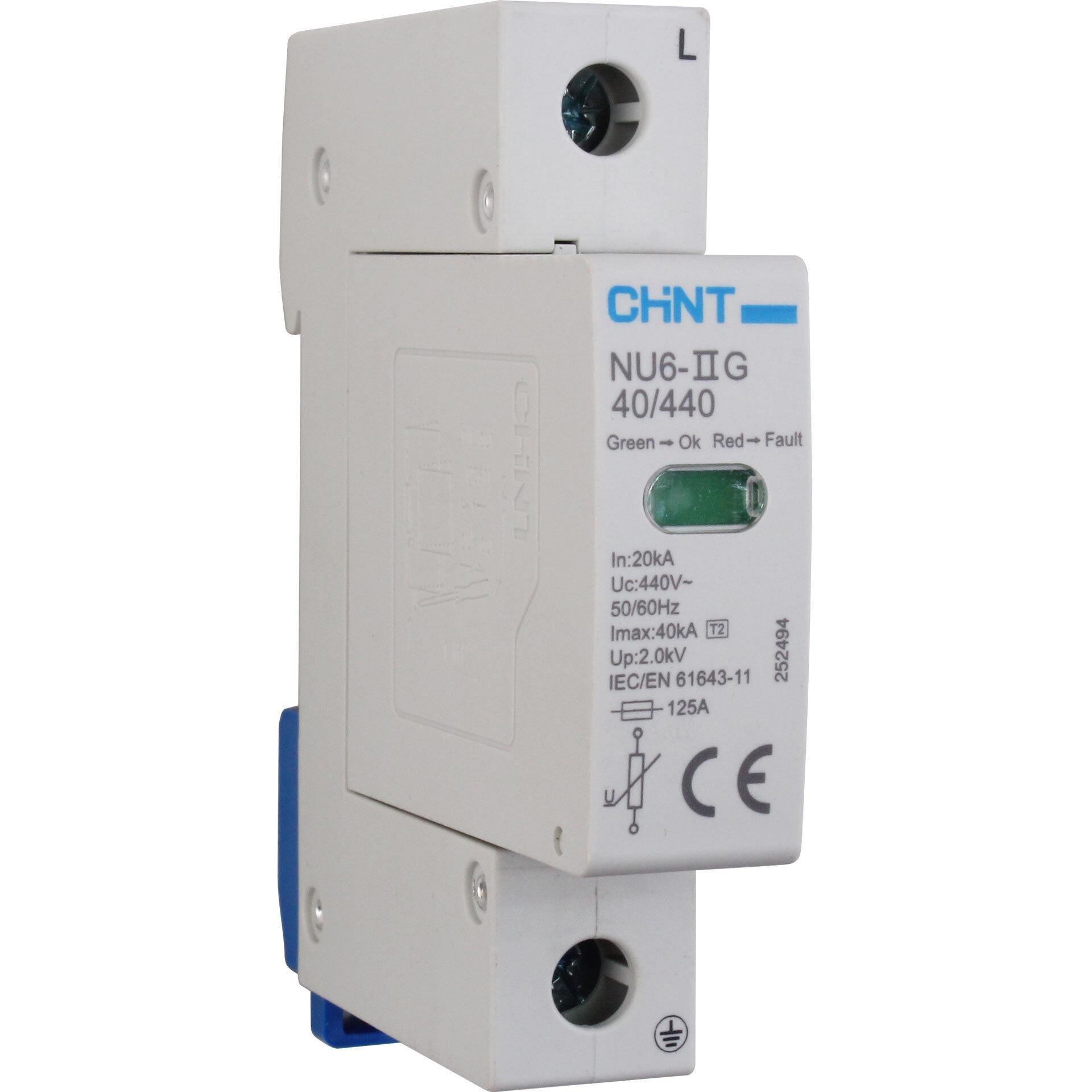Обмежувач перенапруги CHINT NU6-IIG 1Р 40 кА 440В (252494)