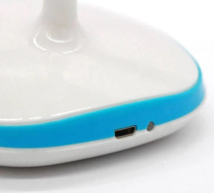 Настільна лампа JX 88O з акумулятором на гнучкій ніжці заряджання від USB Блакитний (2104618724) - фото 9