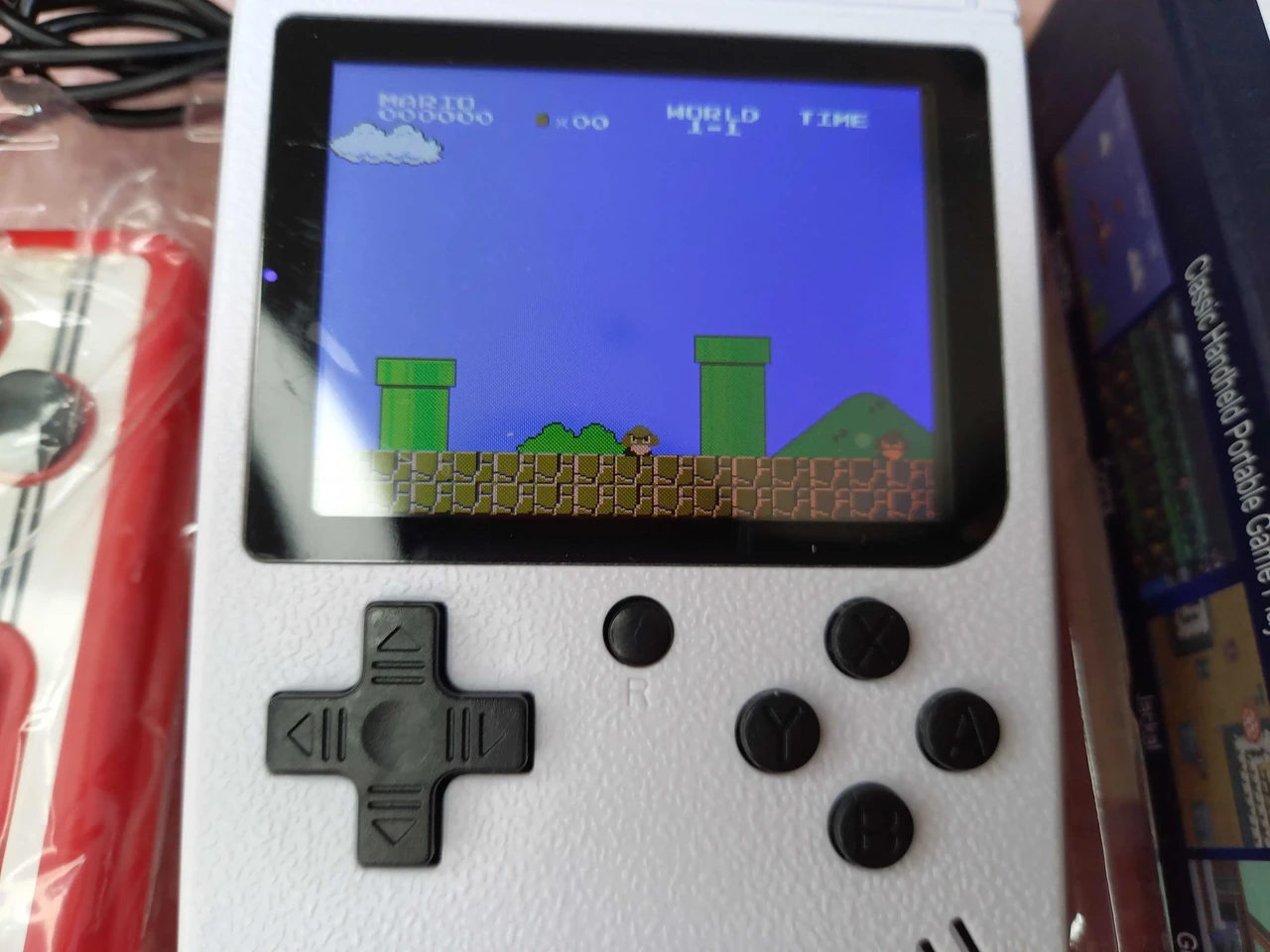 Ігрова приставка портативна Sup Retro Dendy 400в1 Game Box з джойстиком на двох 3" Білий (8283) - фото 4