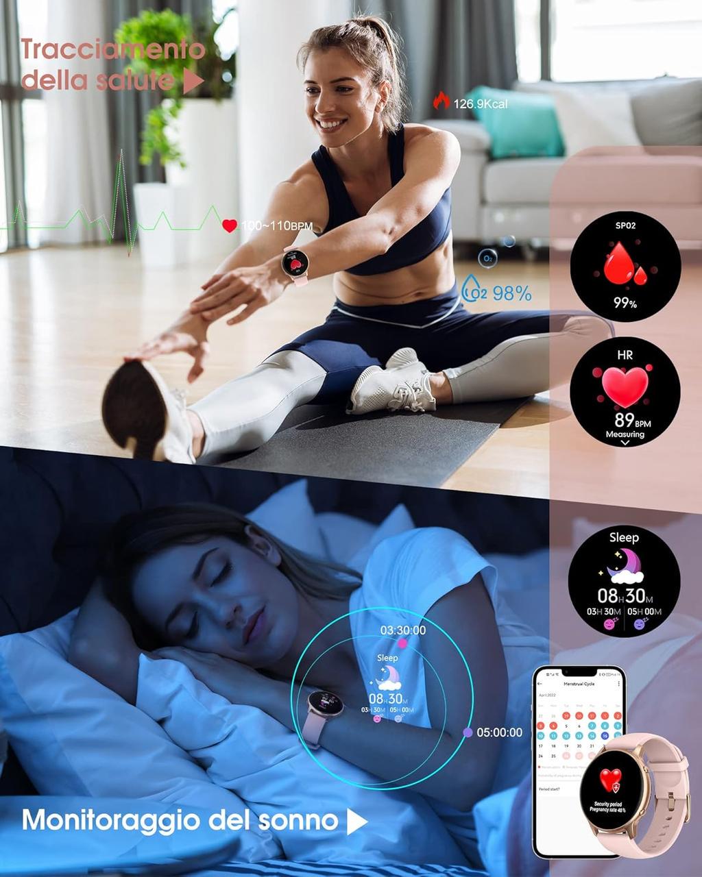 Смарт-часы женские TUYOMA Smartwatch с дисплеем 1,32" спортивный - фото 2 Смарт-часы женские TUYOMA Smartwatch с дисплеем 1,32" спортивный - фото 2