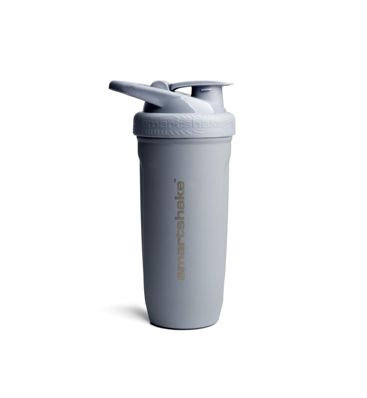 Шейкер спортивний SmartShake металевий Reforce Stainless Steel 30 oz 900 мл Gray