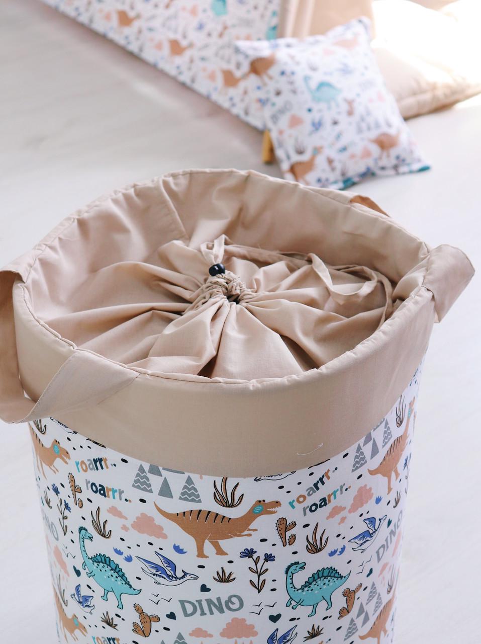 Вігвам дитячий для хлопчика Динозаврики з килимком і подушками з кошиком для білизни - фото 10 Вігвам дитячий для хлопчика Динозаврики з килимком і подушками з кошиком для білизни - фото 10