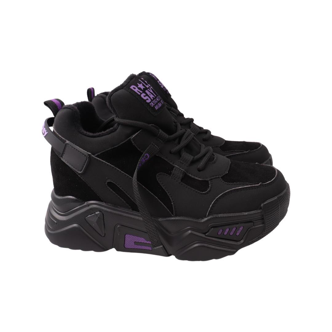 Кроссовки женские Li Fexpert из нубука р. 40 Черный (696-21DKH)