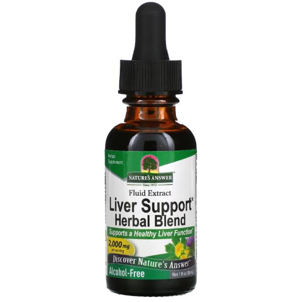 Комплекс для профілактики печінки Nature's Answer Liver Support Herbal Blend 2000 мг 30 мл 15 порцій (000022232)