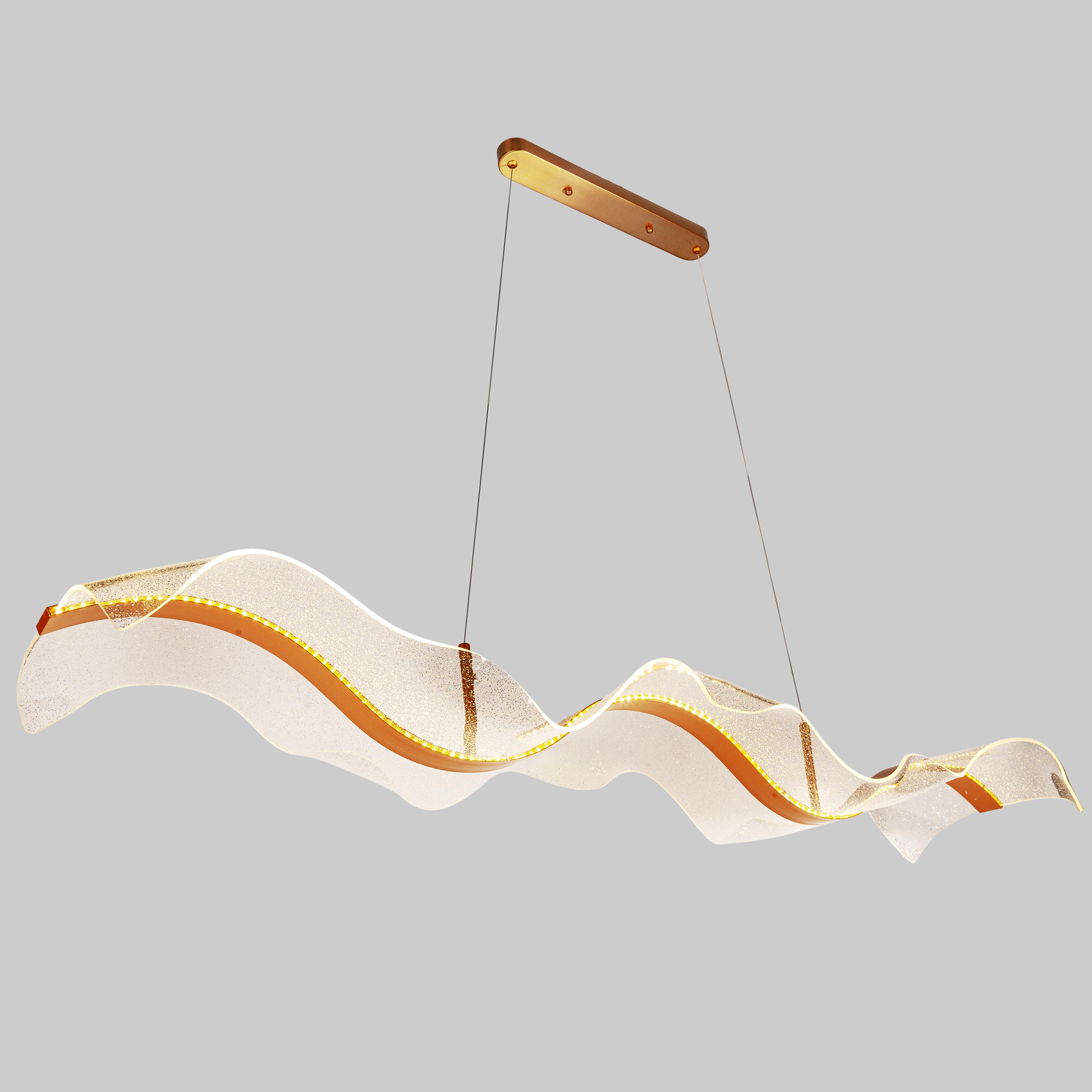 Люстра подвесная Волна 4500К 30W 120 см (84-1010(1200) GD)