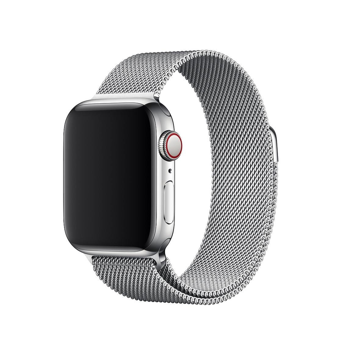 Ремешок CDK для Apple Watch 46 мм Silver Series 10 Металл Milanese Loop Silver (05527)