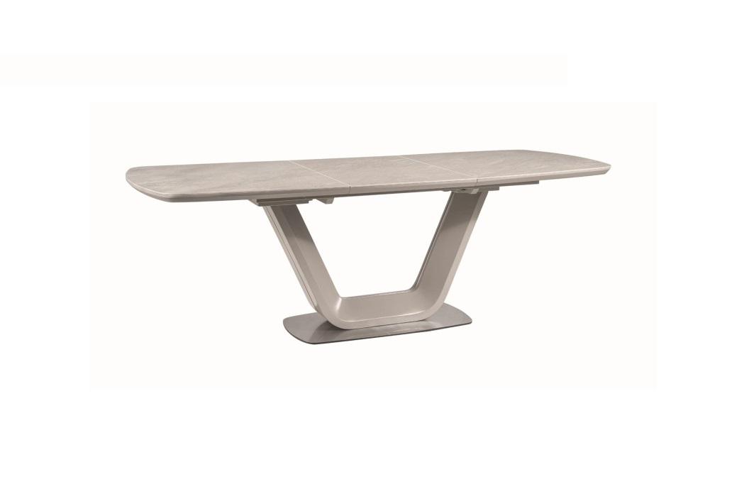 Стол обеденный Jovito раскладной 1600/2200х900х760 мм глянец стекло Капучино