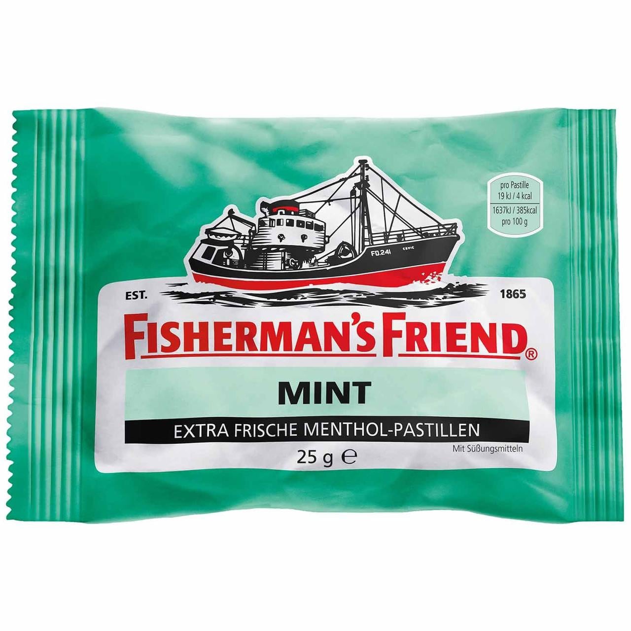 Леденцы Fisherman's Friend Mint Menthol-Pastillen без сахара 25 г (2671536280)