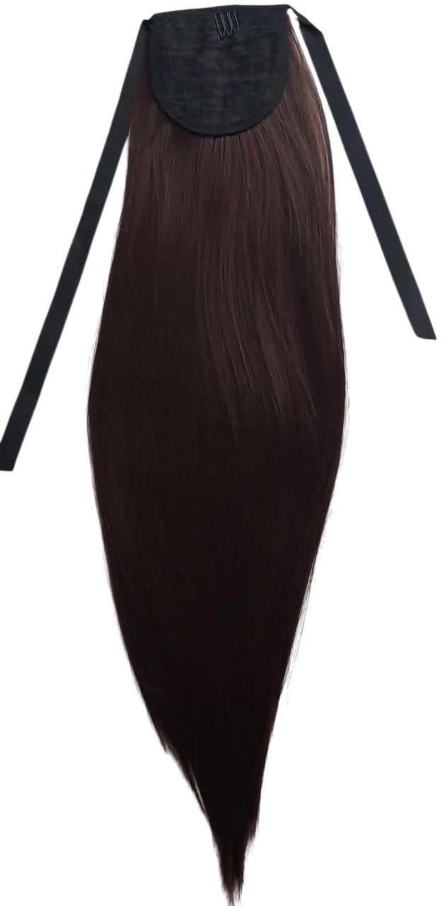 Хвост-парик накладных волос на шпильке Коричневый (29059916)