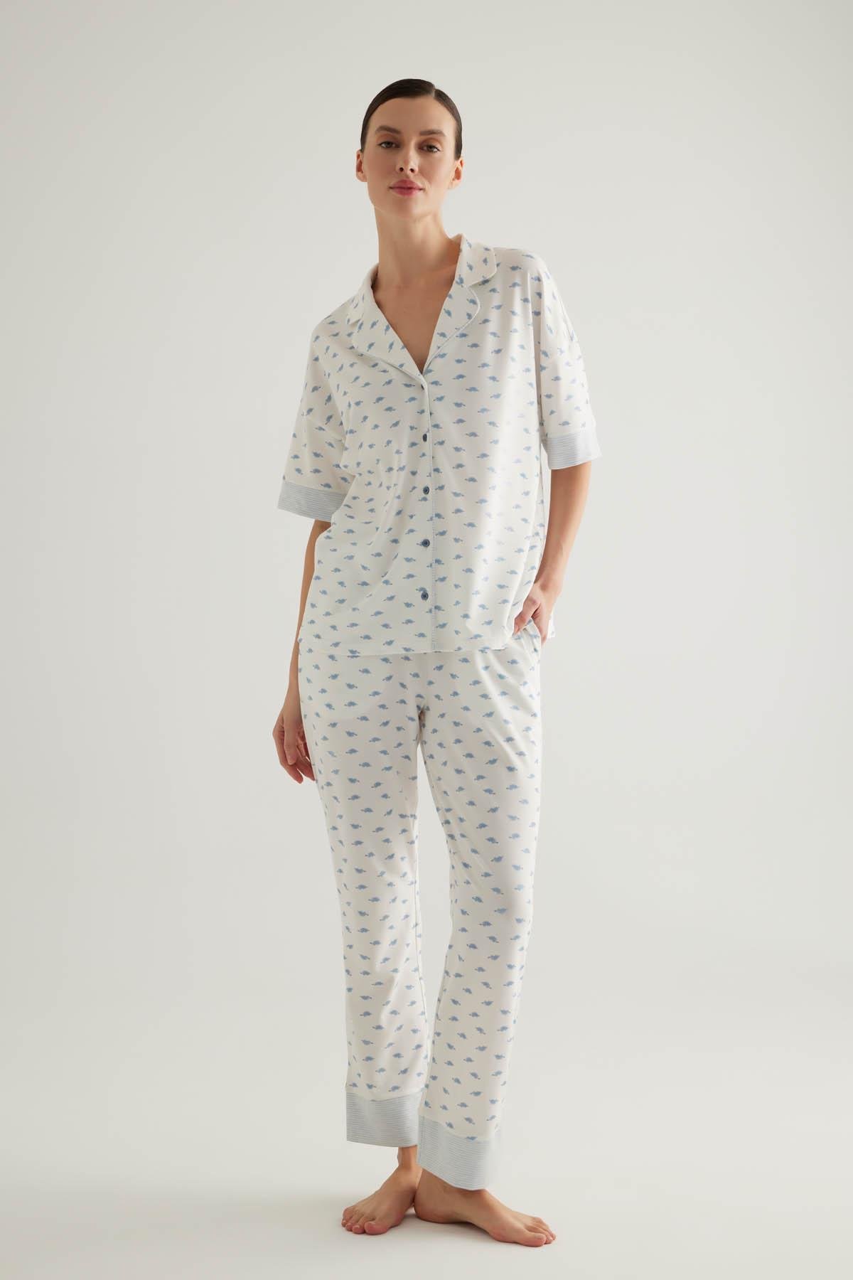 Пижама женская HAYS 50117 XL Mavi Baskili (CN38264)