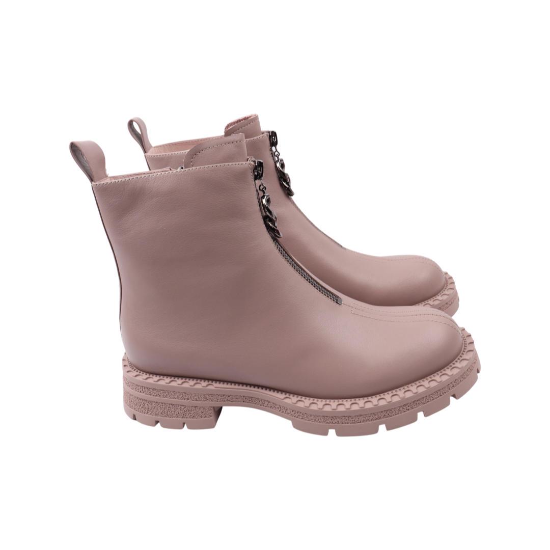 Ботинки женские Geronea из кожи р. 40 Капучиновый (990-22DHC)