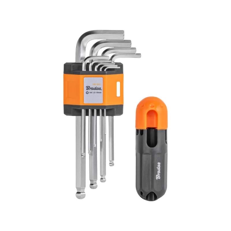 Набор шестигранных ключей/с шариком и ручкой типа длинные T HEX 9 шт. 1,5/10 мм (DIY-HKгB31-LO/B) Набор шестигранных ключей/с шариком и ручкой типа длинные T HEX 9 шт. 1,5/10 мм (DIY-HKгB31-LO/B)