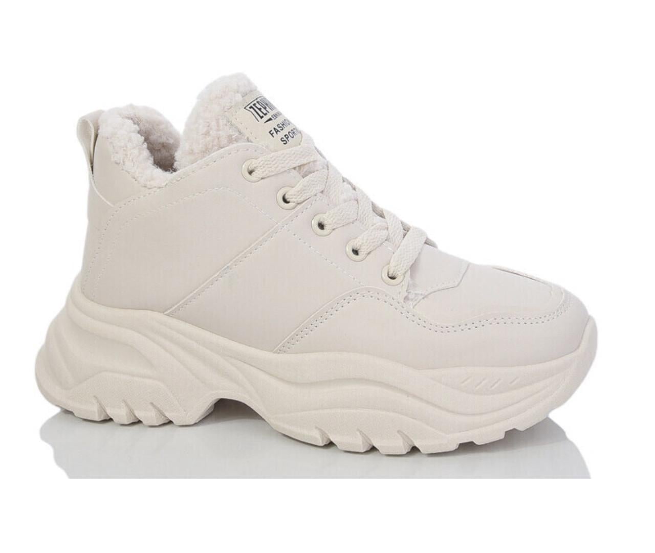 Ботинки зимние женские Hongquan J983398/38 р. 38 Молочный