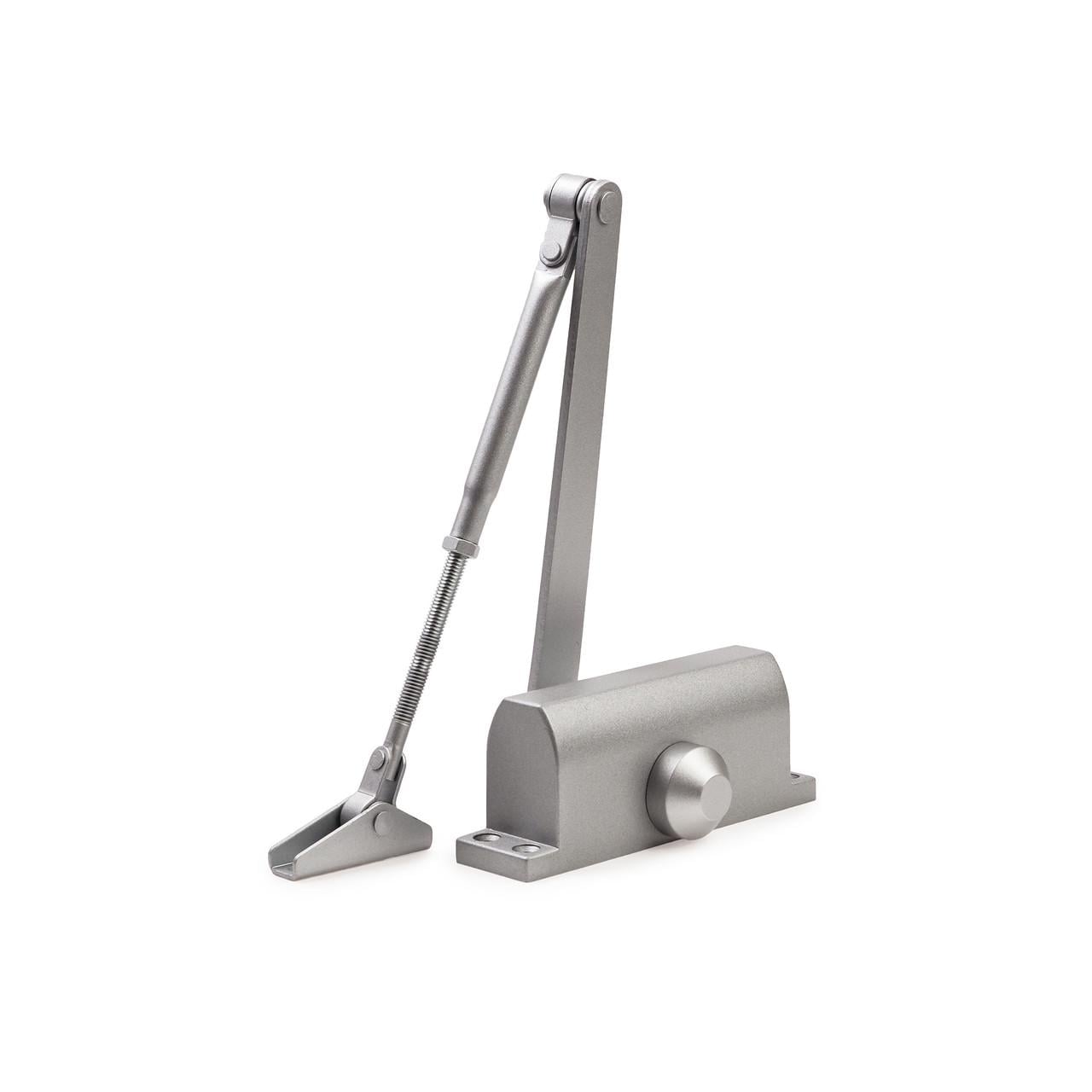 Дверний доводчик Siba SB-1002S EN2 до 45 кг з фіксацією HOLD-OPEN Сріблястий (SB-1002S Silver)