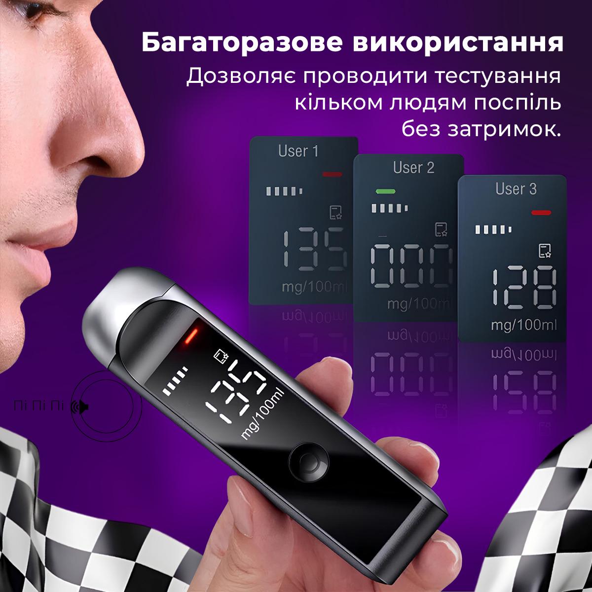 Алкотестер карманный цифровой Kayfovo Alk-11 (29251) - фото 5