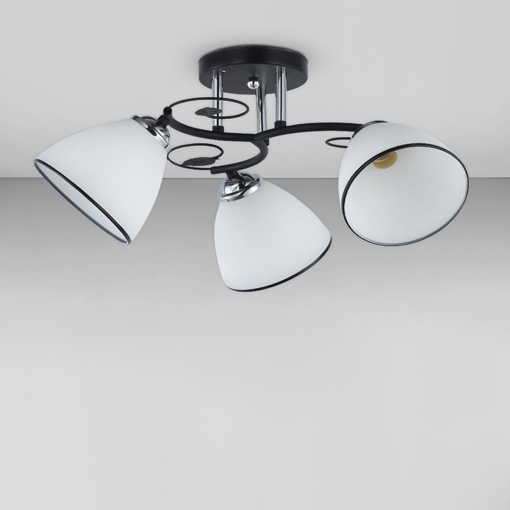 Люстра потолочная Light House SC-18666/3 CR/BK D490х240 Черный/Хром/Белый