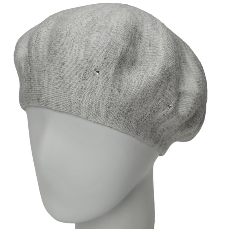 Берет жіночий Lirus Бусінка осінній тонкої подвійної в'язки Світло-сірий - фото 1 Берет жіночий Lirus Бусінка осінній тонкої подвійної в'язки Світло-сірий - фото 1