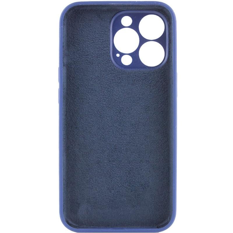 Протиударний чохол Silicone Case Full Camera Protective (AA) NL для Apple iPhone 15 Pro Max (6.7") Синій / Deep navy - фото 2