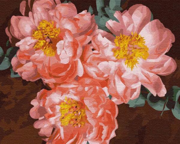 Набор для росписи по номерам Идейка Пионовый вдохновения 40х50 см (КНО3110-mt)