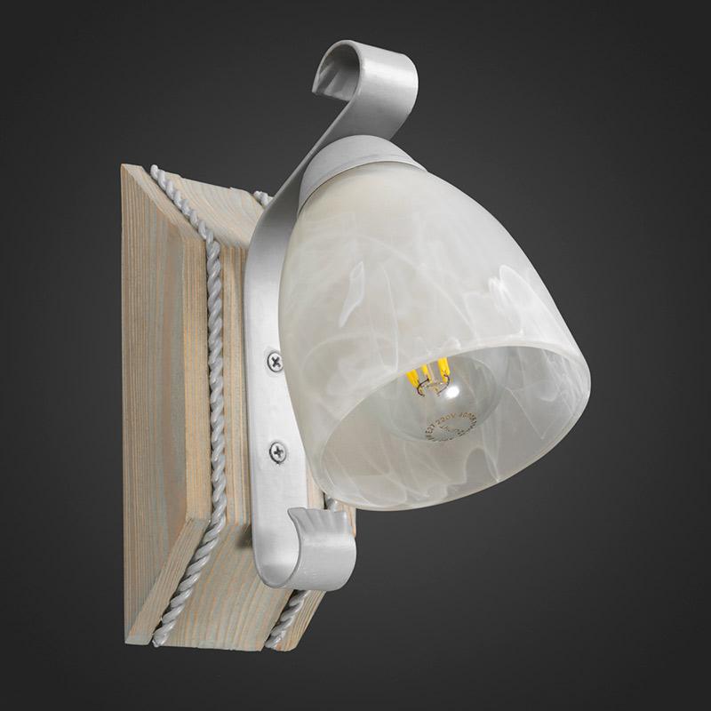 Бра деревянное настенное Light House DL-13003 на одну лампу Белый