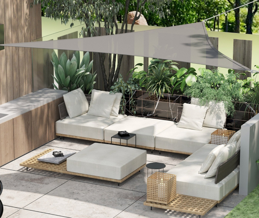 Тент сонцезахисний водонепроникний трикутний Оксфорд 3х3х4 м Сірий - фото 9 Тент сонцезахисний водонепроникний трикутний Оксфорд 3х3х4 м Сірий - фото 9