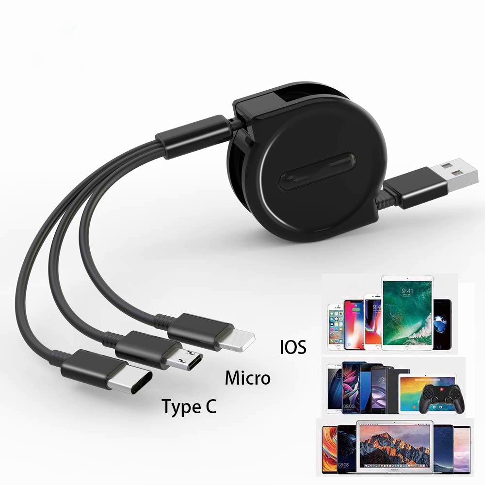 USB кабель 3в1 Lightning Micro USB  Type-C 1,2 м SC1 - фото 3