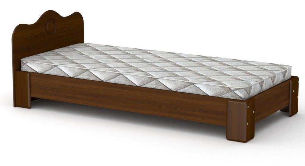 Кровать односпальная МеблиКо 100 МДФ 206х100х80 см Орех (k-1608-5)
