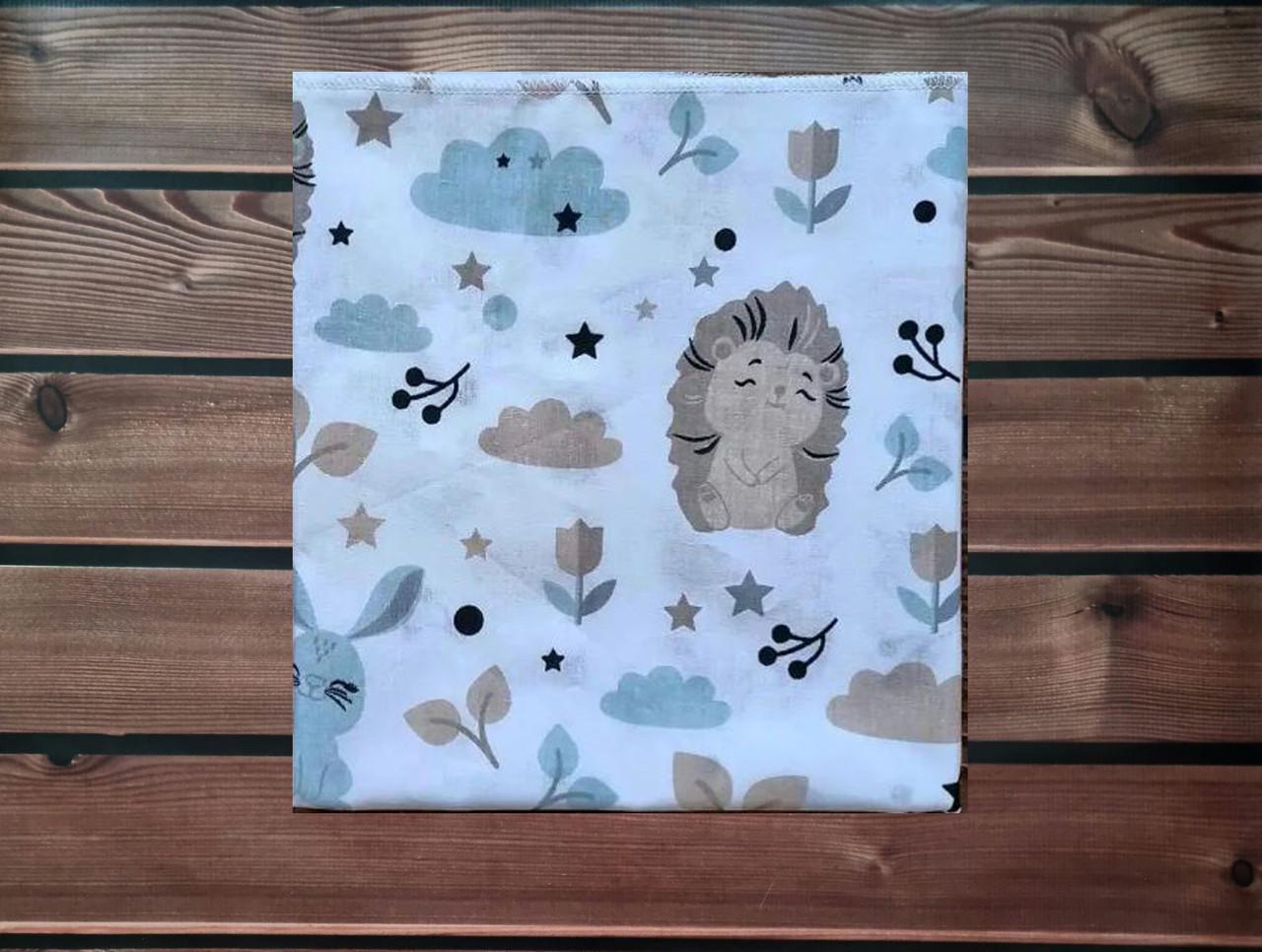 Пеленка детская BST из натуральной хлопковой ткани 90х80 см Бежевый/Белый (1798900046)