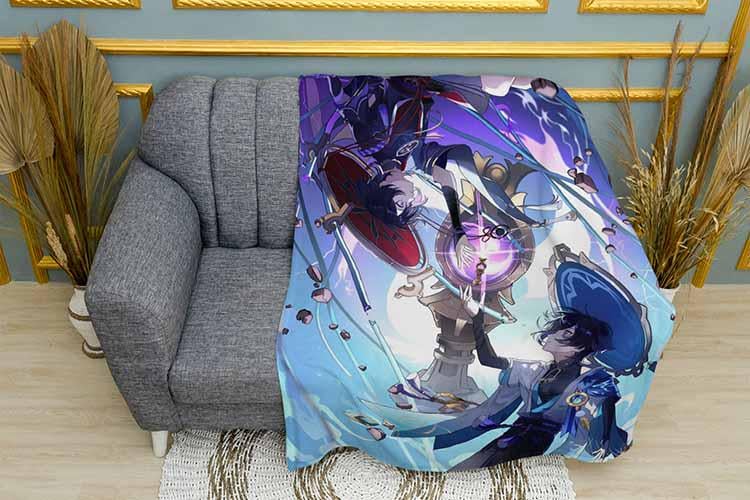 Плед Wanderer Scaramouche Genshin Impact плюш двухслойный 135х150 см (113029-2)