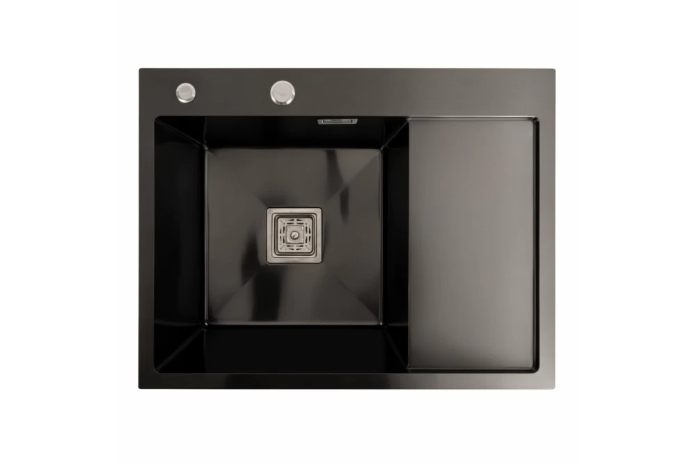 Мойка для кухни Platinum Handmade PVD L 65x50 см Черный (374819)