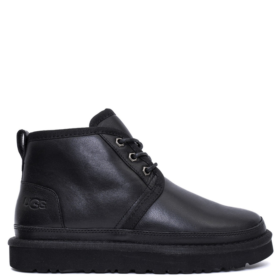 Уггі-чоботи чоловічі шкіряні UGG Leather Neumel Black р. 38 Чорний (13443)